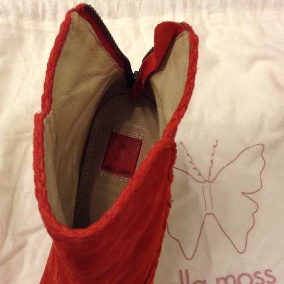 Red Suede Booties! - Picture 4 of 4